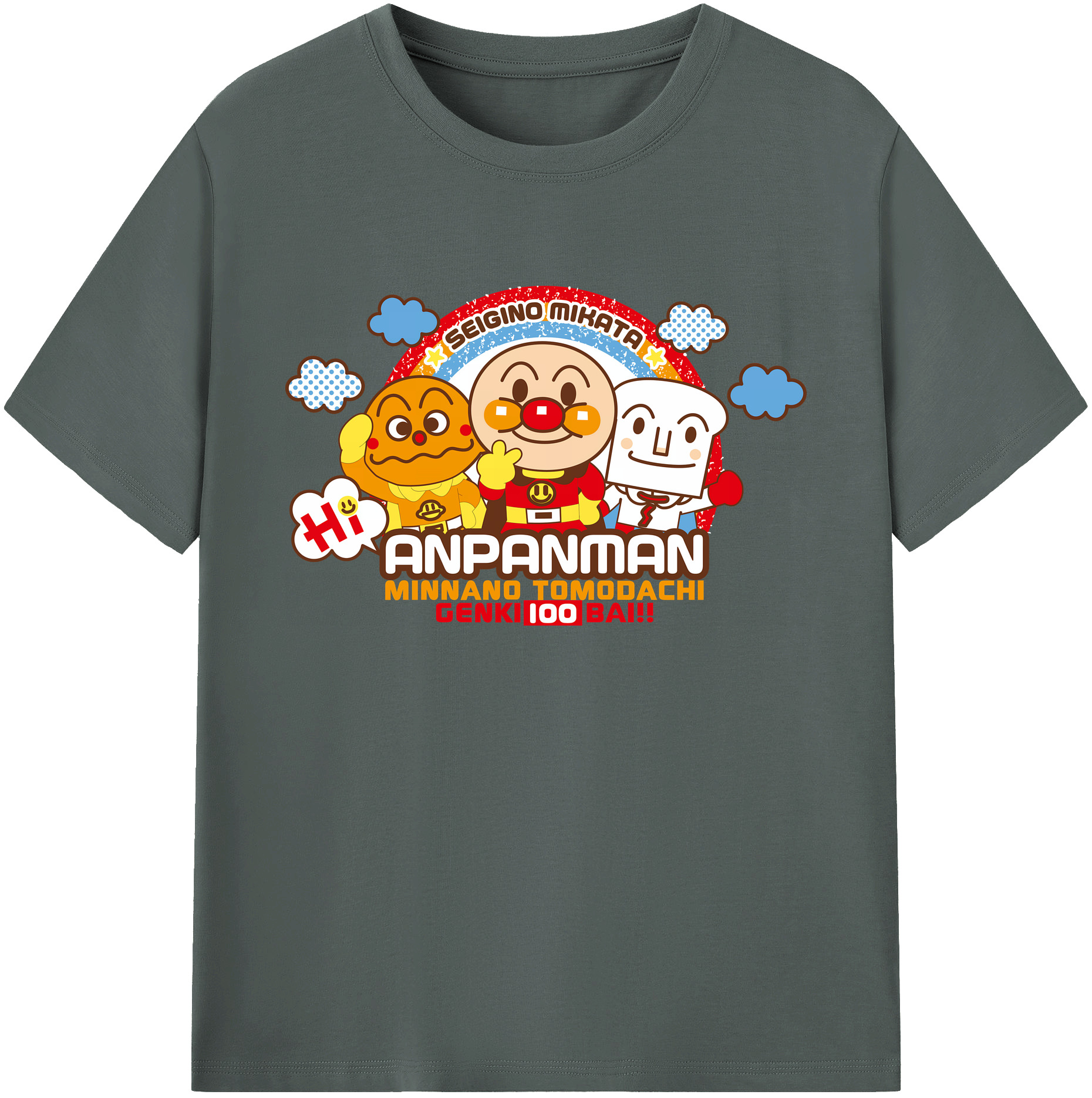 （画像用） アンパンマン Anpanman 綿100％ メンズ半袖Tシャツ｜肌触りやわらか＆通気性